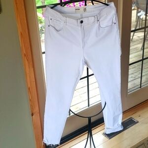 Garage High Rise Raw Hem White Sz. 13 Jeans